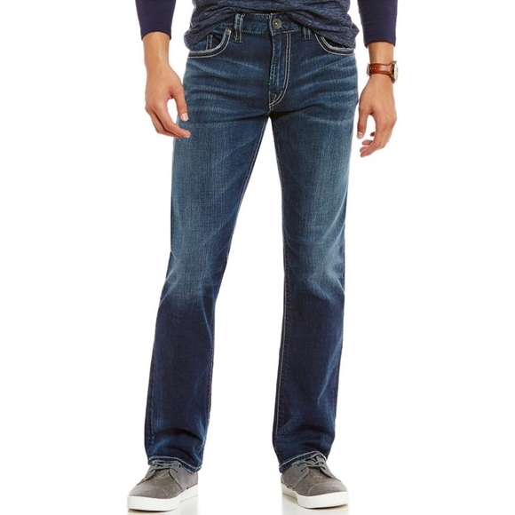 Silver Jeans Co - Eddie Relaxed Tapered-Fit Dark W - Picture 2 of 3
